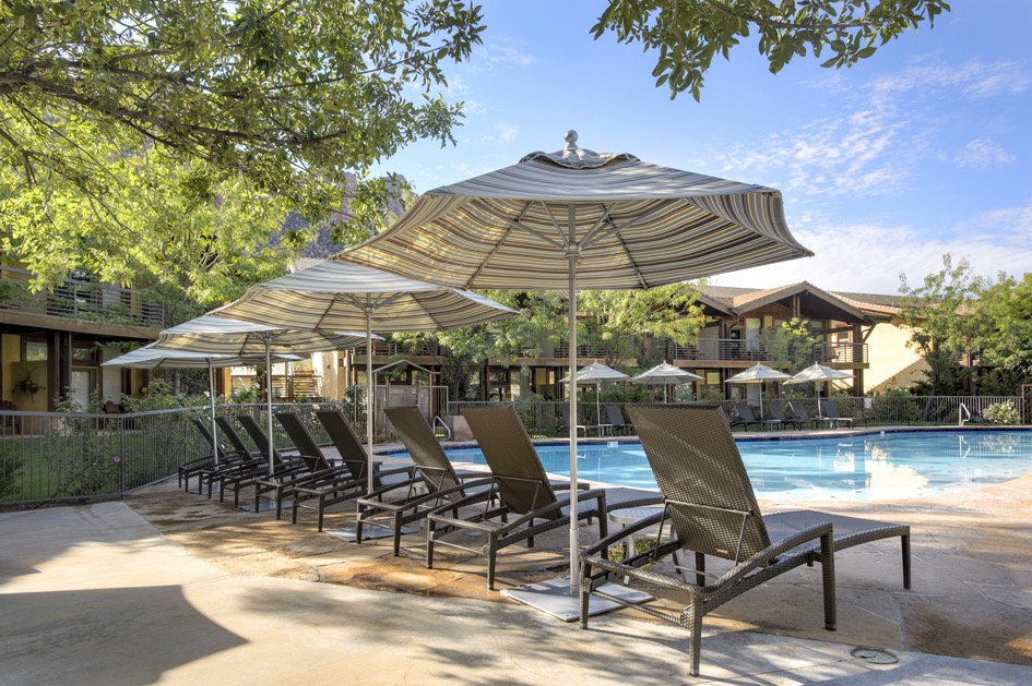 Blue Skies over Desert Pearl Inn