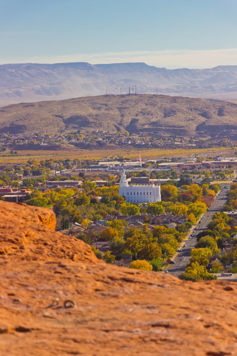 Looking Down on the Temple