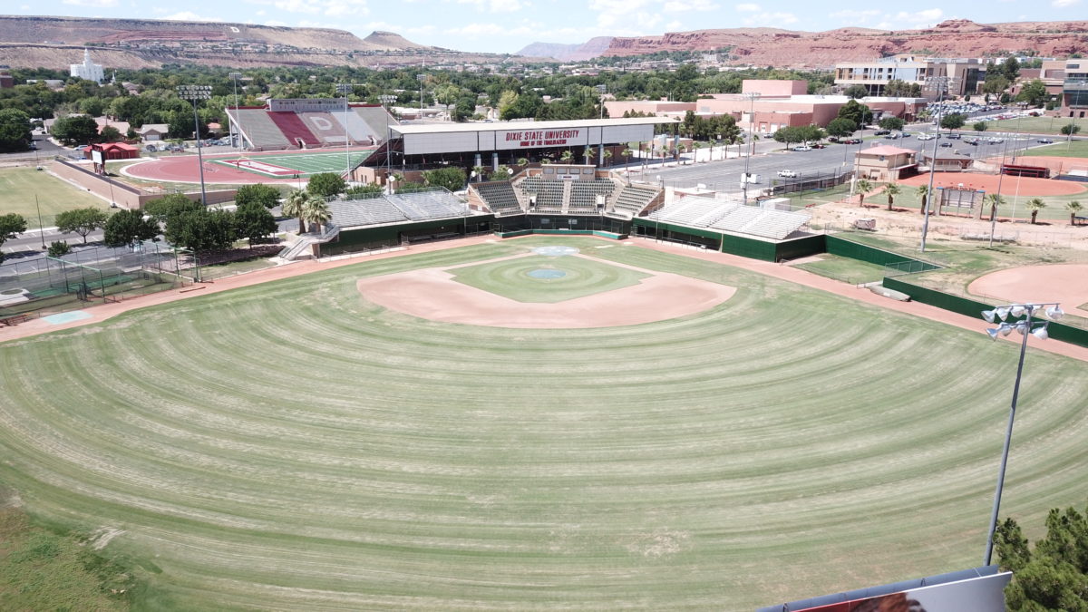 Aerial View of Bruce Hurst Field at DSU