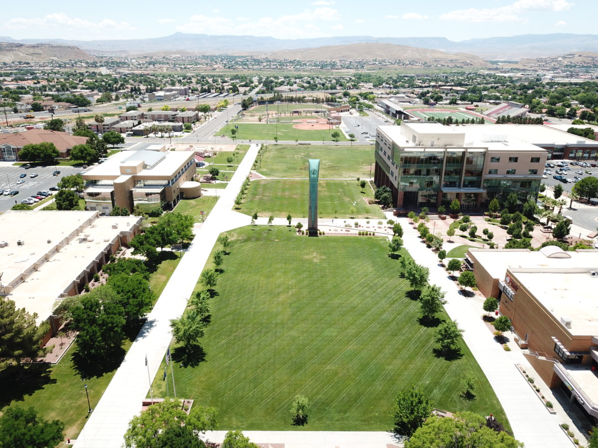 Aerial View of DSU Encampment Mall